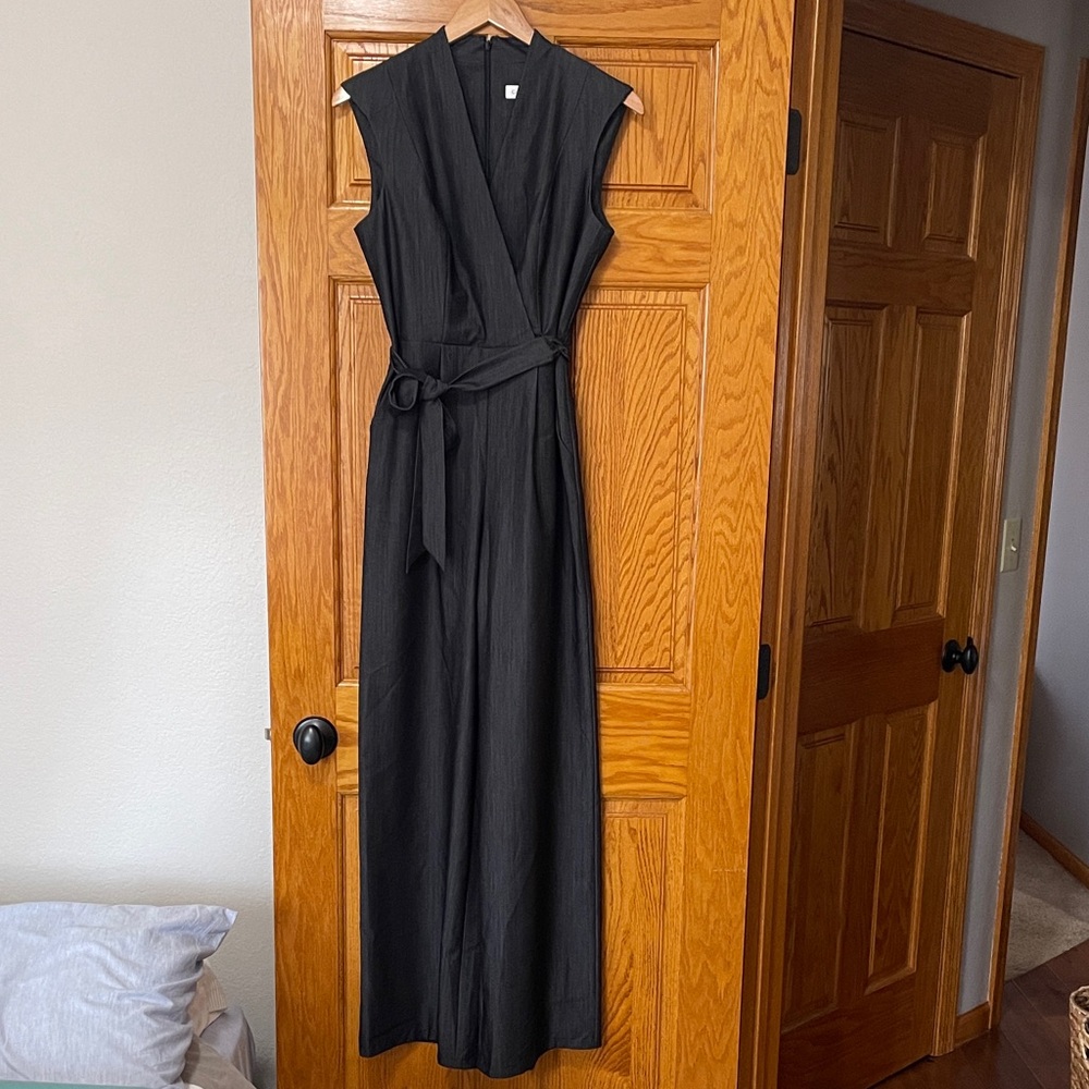 Calvin Klein Black Sleeveless Jumpsuit 31 inseam